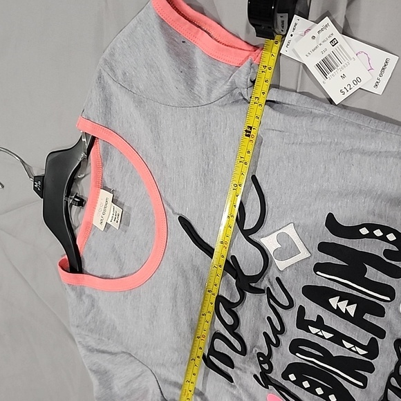 NWT girls gray graphic shirt size 7/8 M - Picture 5 of 13